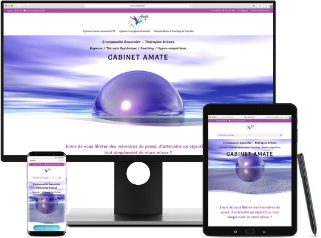 Koralyn Krea • Réalisations Sites WordPress • Site thérapeute Cabinet Amate