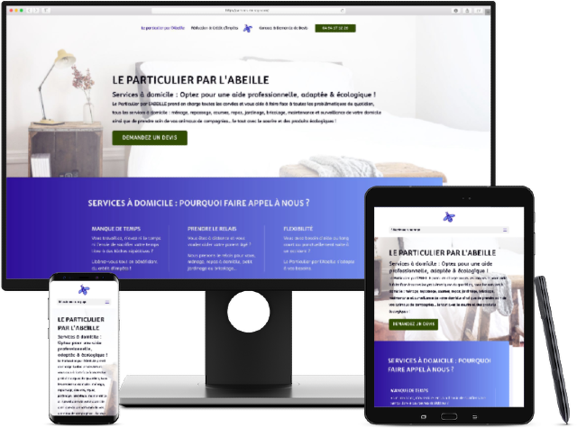 Koralyn Krea • Réalisations Sites WordPress • Site vitrine Le Particulier par l'Abeille