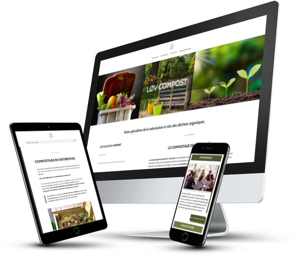 Koralyn Krea • Réalisations Sites WordPress • Site Maître Composteur - Løv Compost