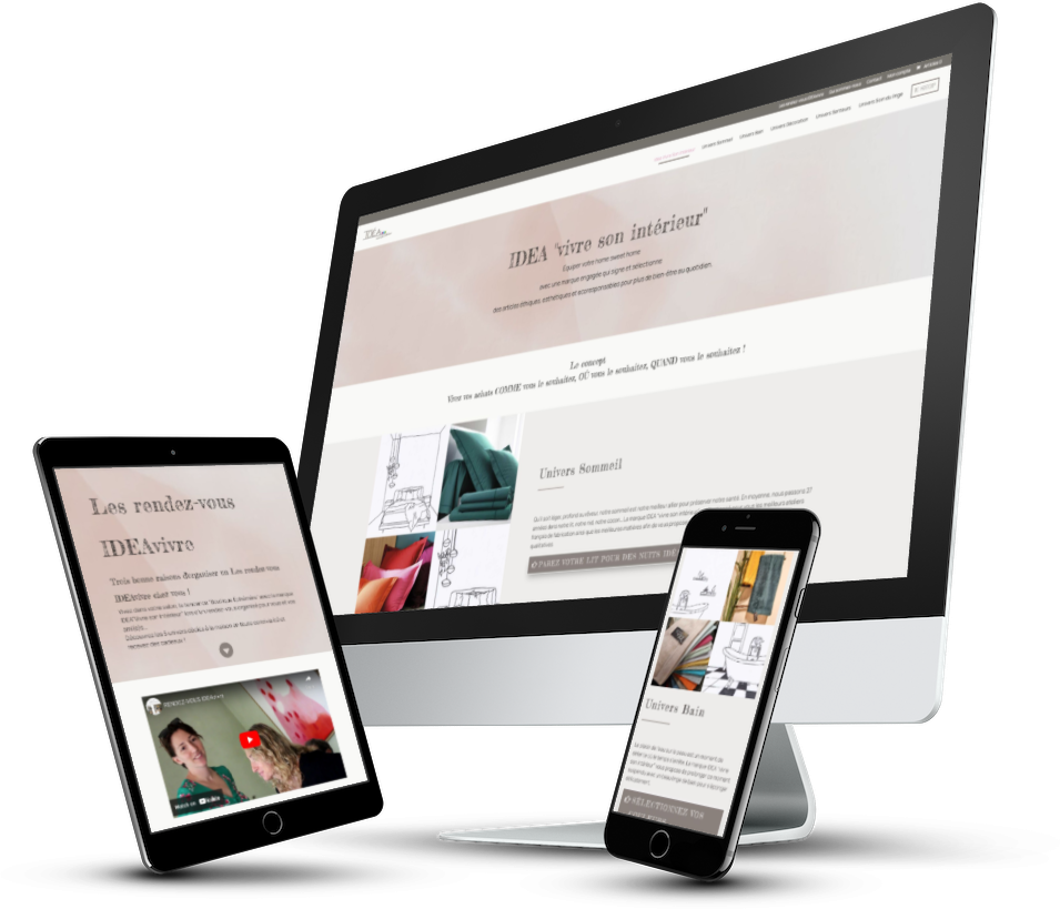 Koralyn Krea • Réalisations Sites WordPress WooCommerce • Site marchand Idea Vivre son intérieur