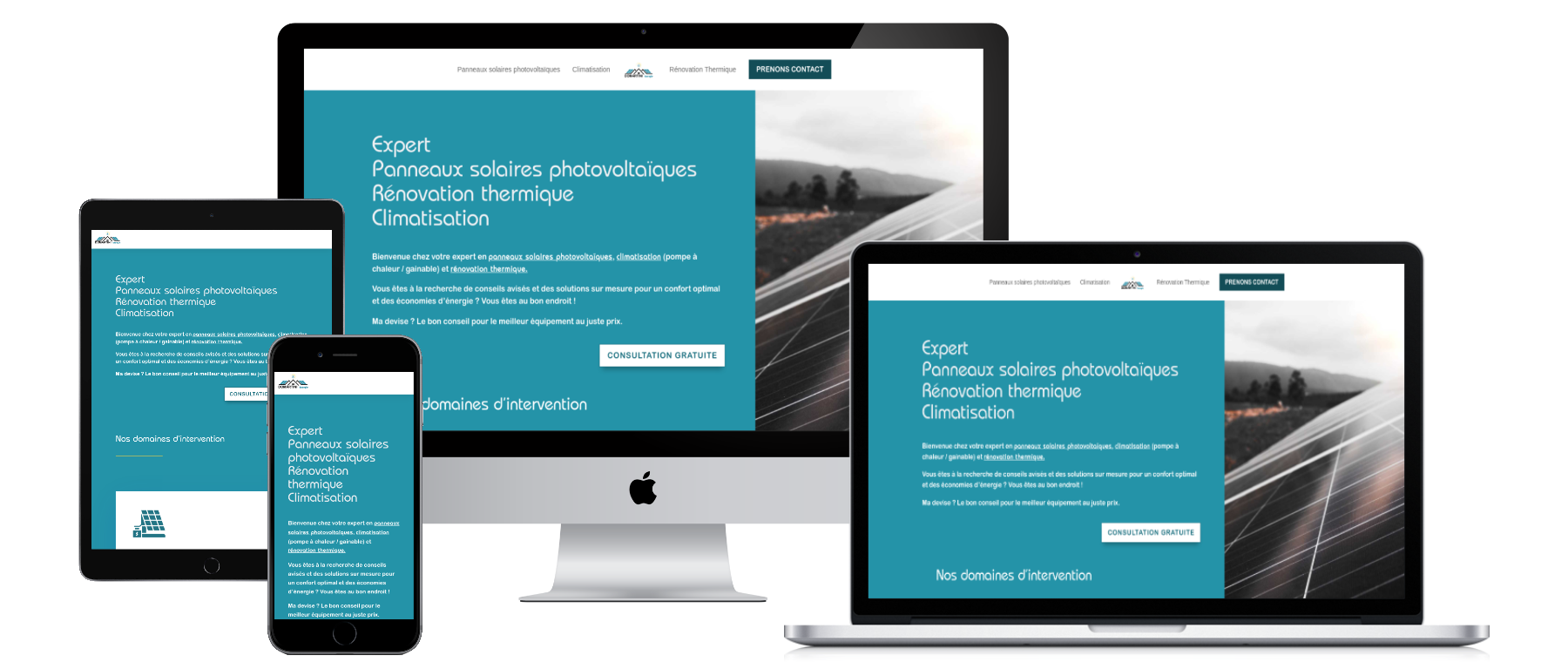 Koralyn Krea • Réalisations Sites WordPress • Site Vitrine Domartini Energie