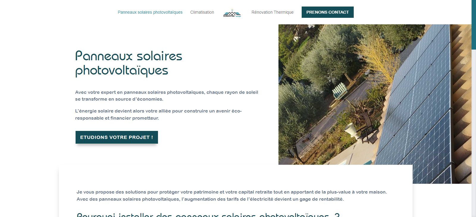 Koralyn Krea • Réalisations Sites WordPress • Site Vitrine Domartini Energie