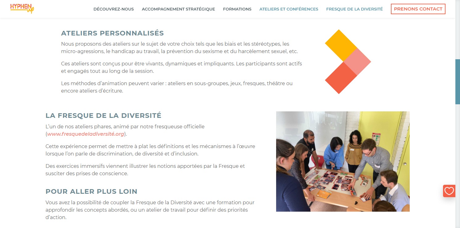 Koralyn Krea • Réalisations Sites WordPress • Site Vitrine Hyphen Up