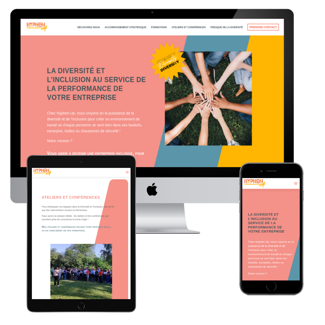 Koralyn Krea • Réalisations Sites WordPress • Site Vitrine Hyphen Up
