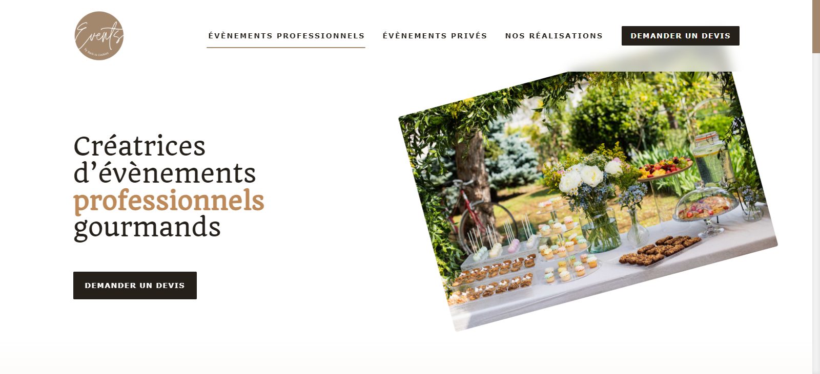 Koralyn Krea • Réalisations Sites WordPress • Site Vitrine Events by BTC
