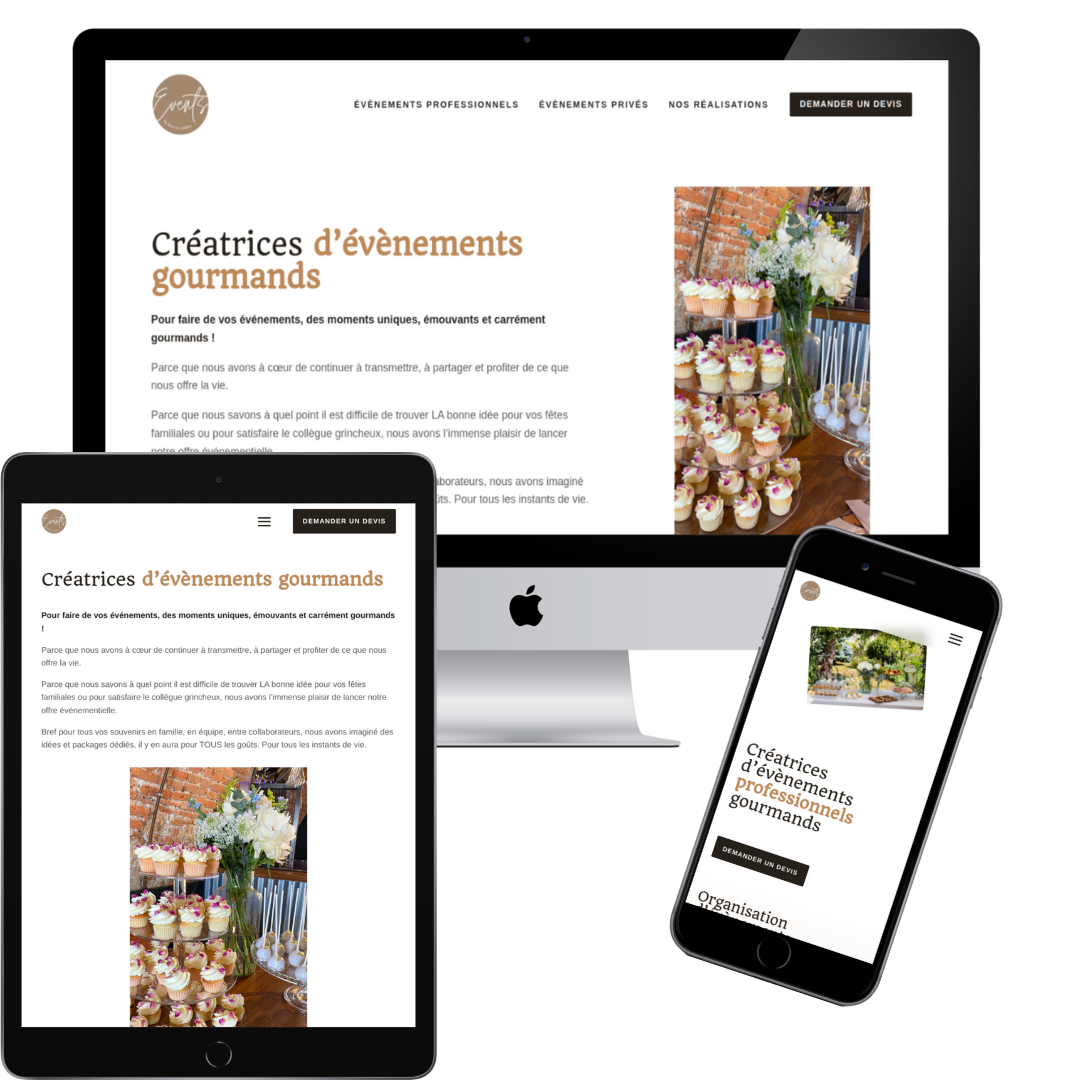 Site WordPress Evènements sucrés Events by BTC 