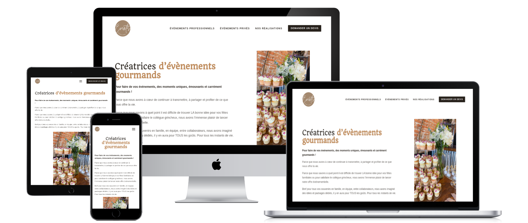 Koralyn Krea • Réalisations Sites WordPress • Site Vitrine Events by BTC