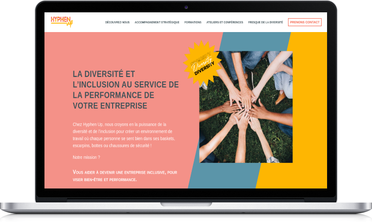 Koralyn Krea • Réalisations Sites WordPress • Site Vitrine Hyphen Up